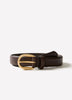 Leather Belt with Contrast Stitches