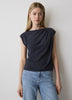 Knit Blouse Pleated Extended Sleeve
