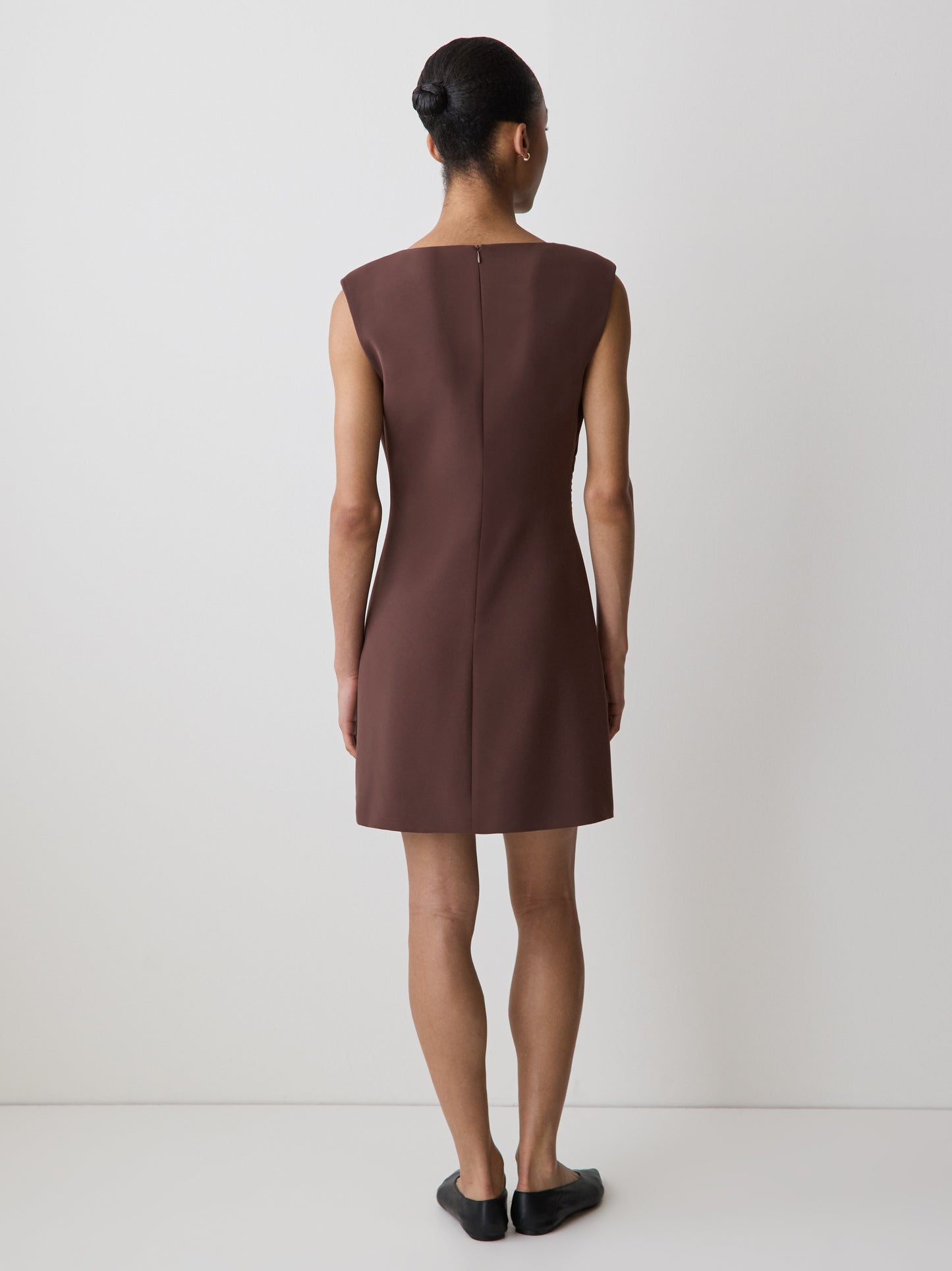 Sleeveless Crew-Neck Mini Dress