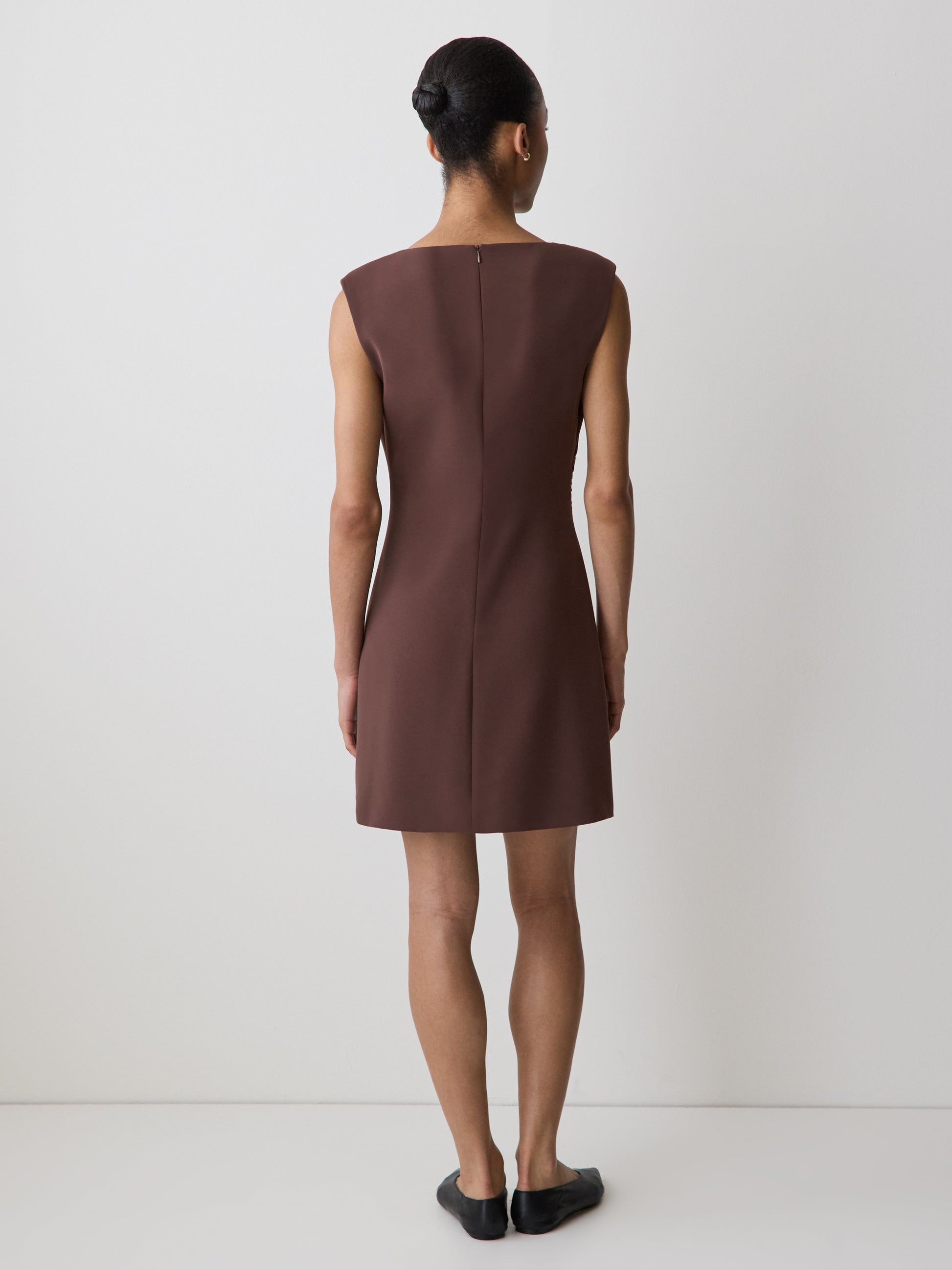 Sleeveless Crew-Neck Mini Dress