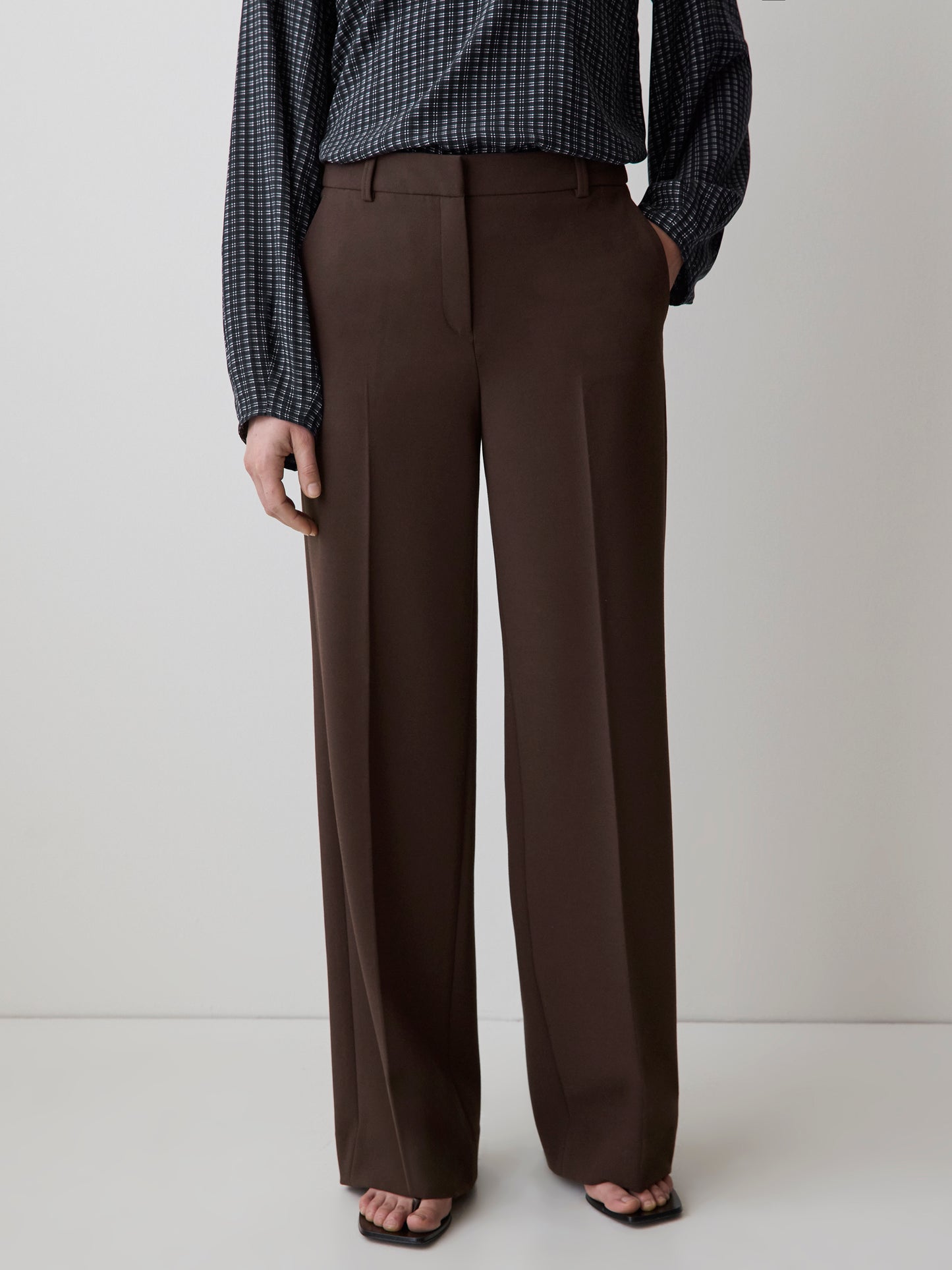 Mid-Rise Wide-Leg Heavy Twill Pant