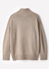 Long-Sleeve Mock-Neck Merino-Blend Sweater