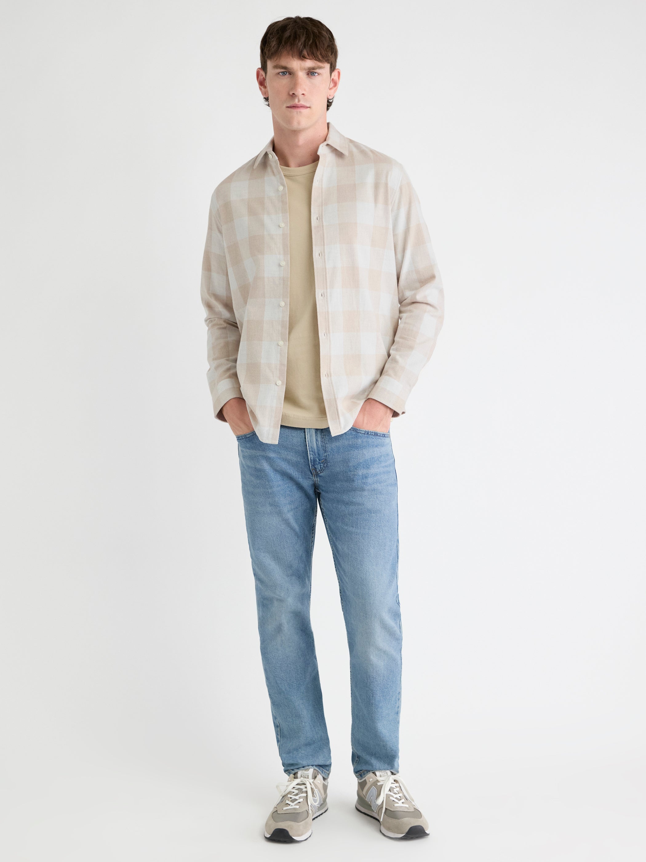 Chemise Carreautée à Coupe Régulière en Flanelle