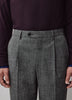 Tapered Pleated Tweed City Pants
