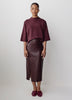 Mock-Neck Sweater with Bell Elbow Sleeves