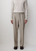 Straight Fit Brushed Oat Pleated Pants