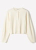 Knit Sweater Cardigan Sculpted Sleeve