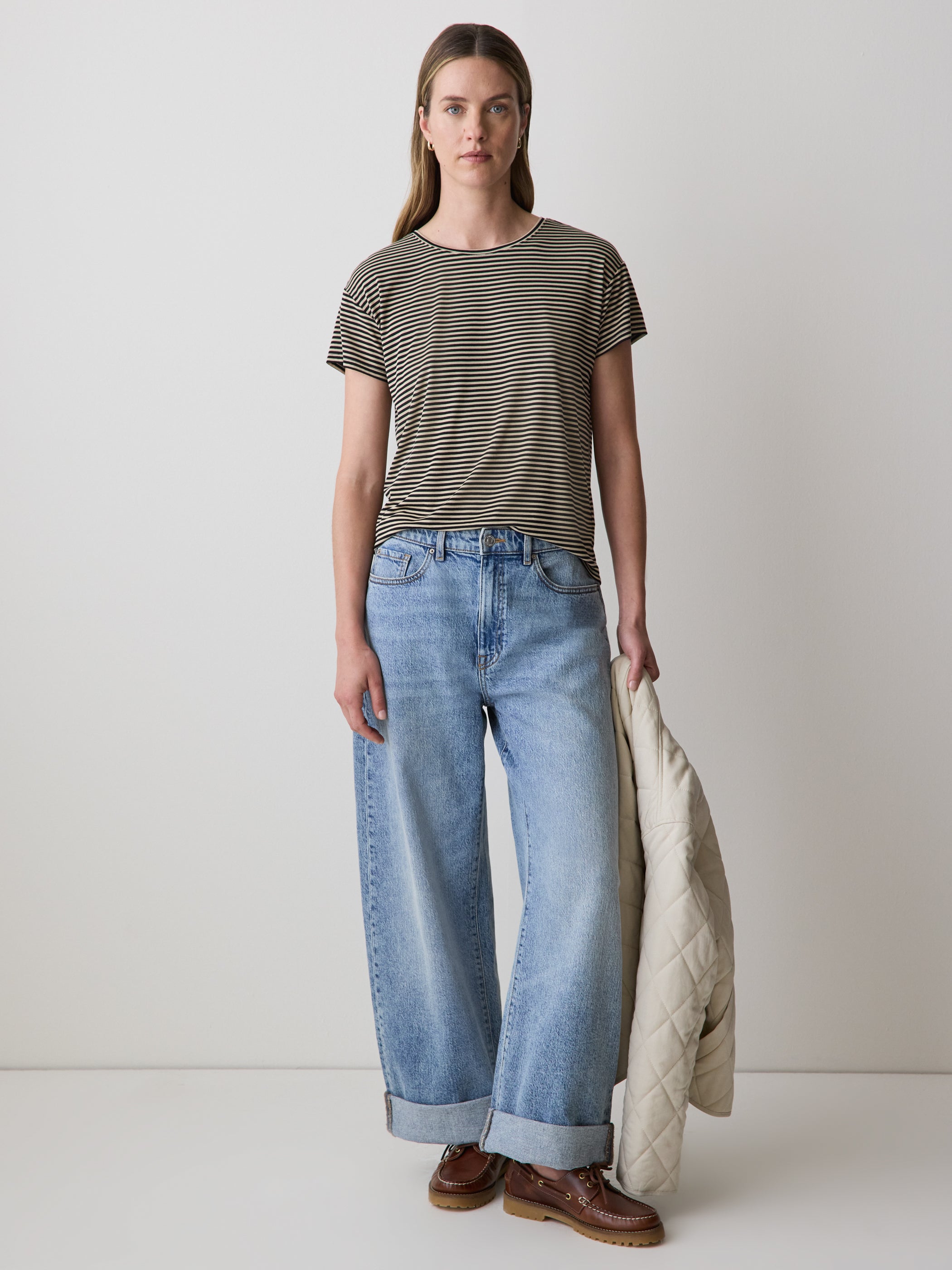 Short-Sleeve Crew-Neck Boxy Tee