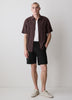 Mens Woven Regular Fit Linen Blend Stripe Shirt