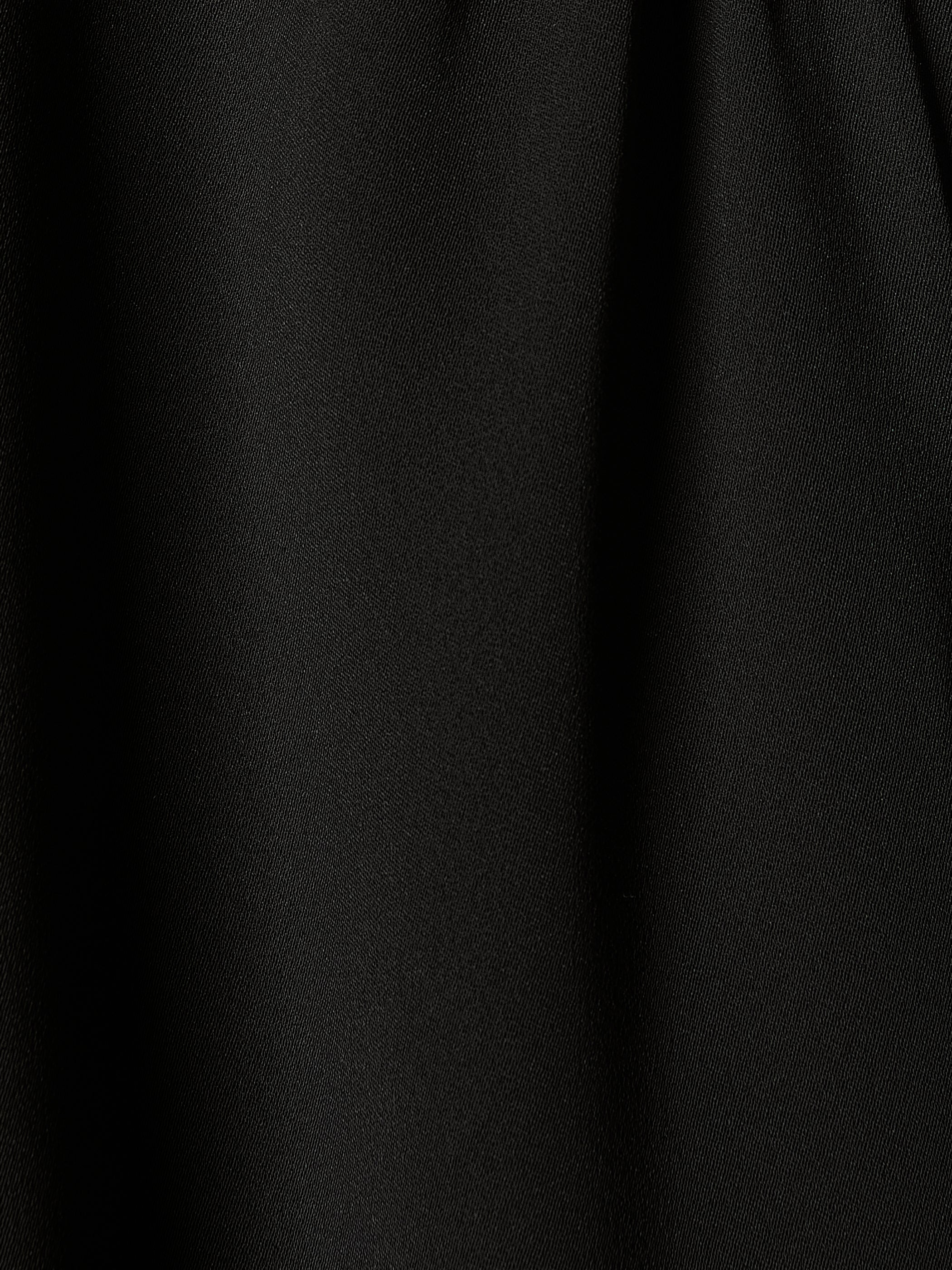Silky Crepe Long-Sleeve Buttoned-Down Blouse