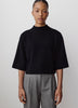 Mock-Neck Sweater with Bell Elbow Sleeves