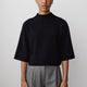 Mock-Neck Sweater with Bell Elbow Sleeves