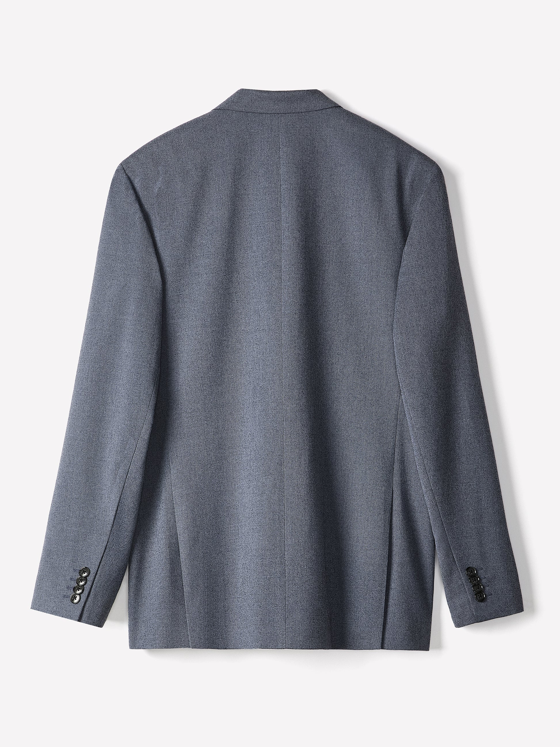 Woven Tailored Blazer in Brushed Med Blue