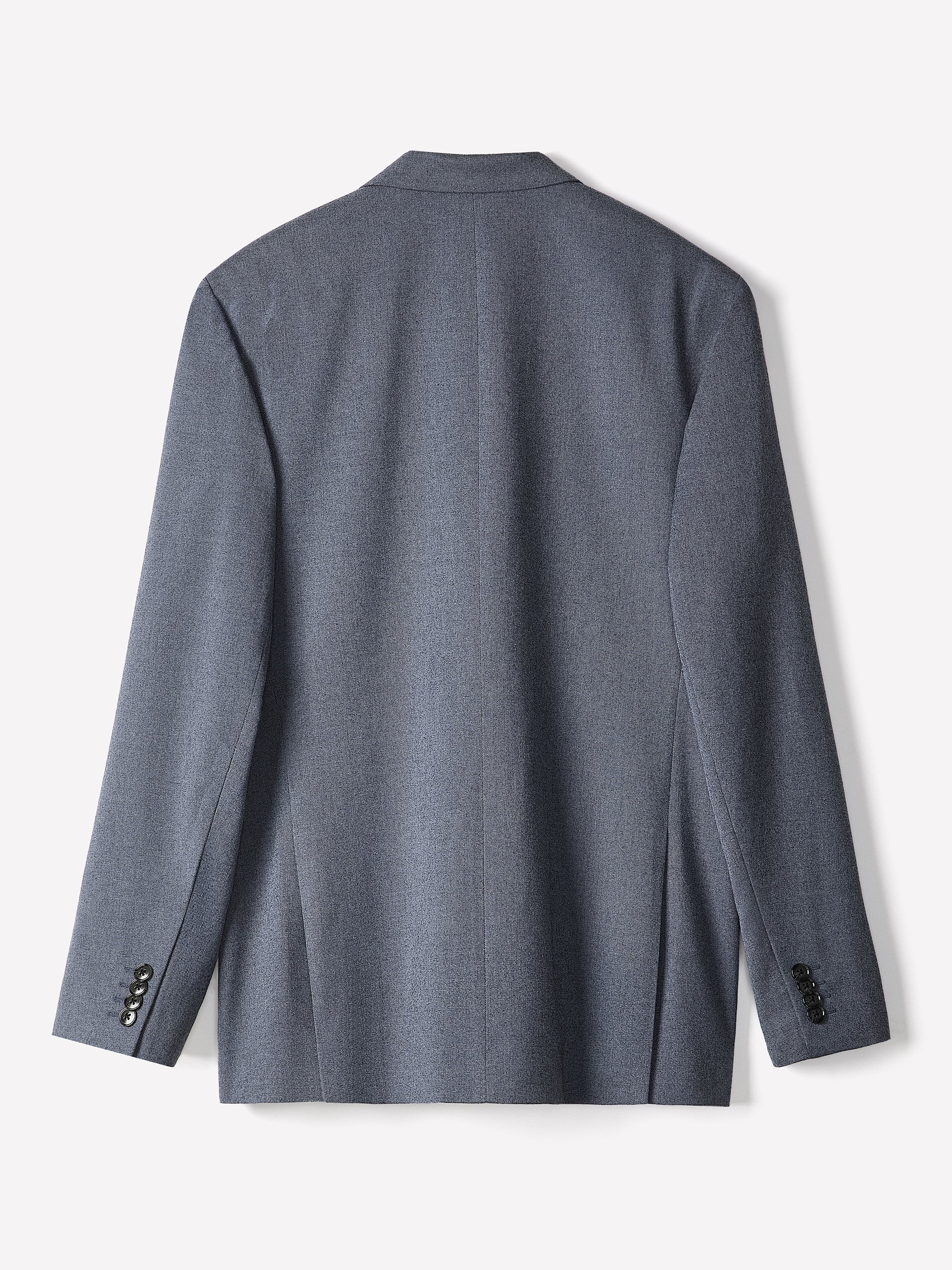Woven Tailored Blazer in Brushed Med Blue
