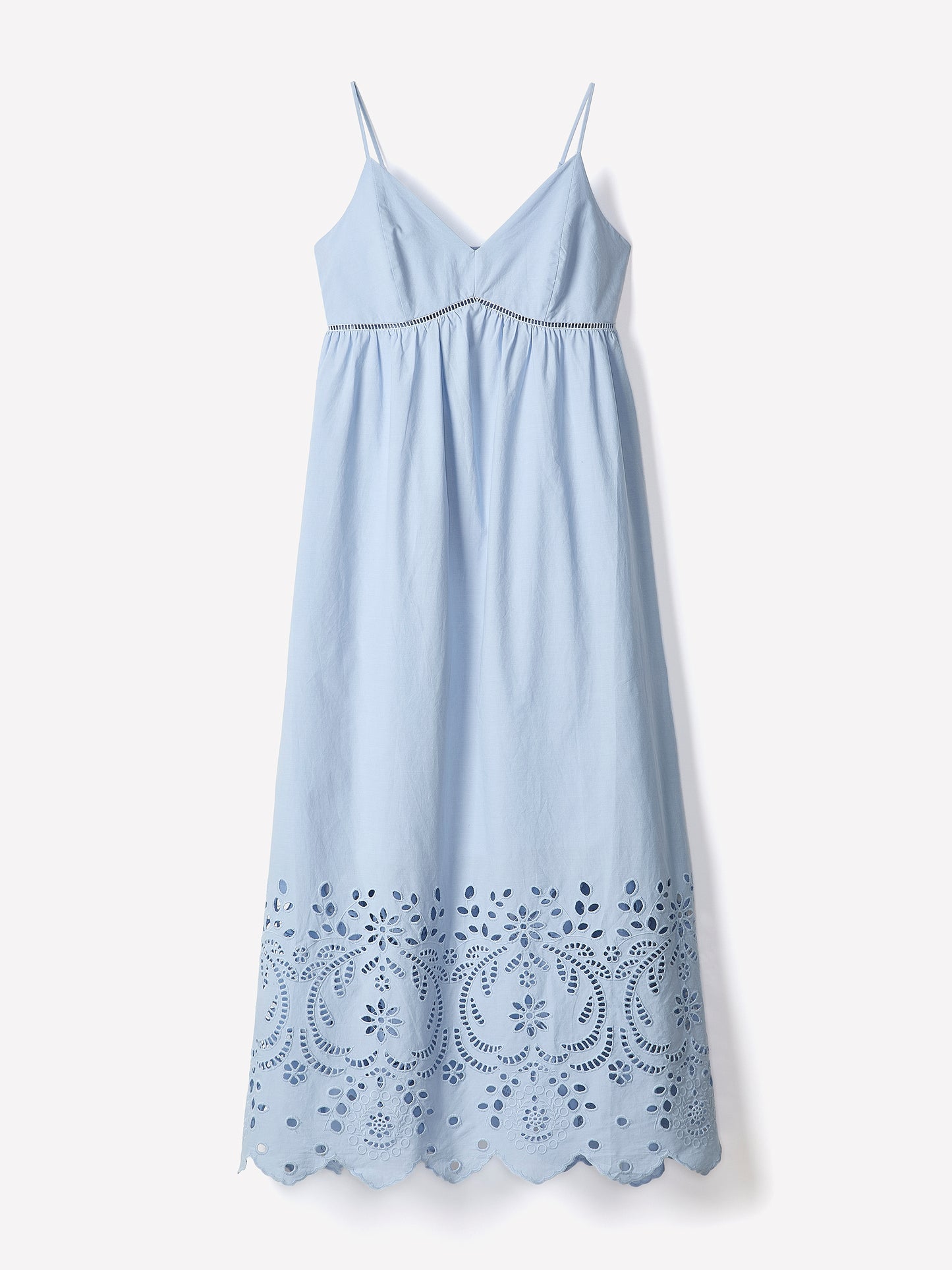 Sleeveless Sweetheart Maxi Dress with Eyelets