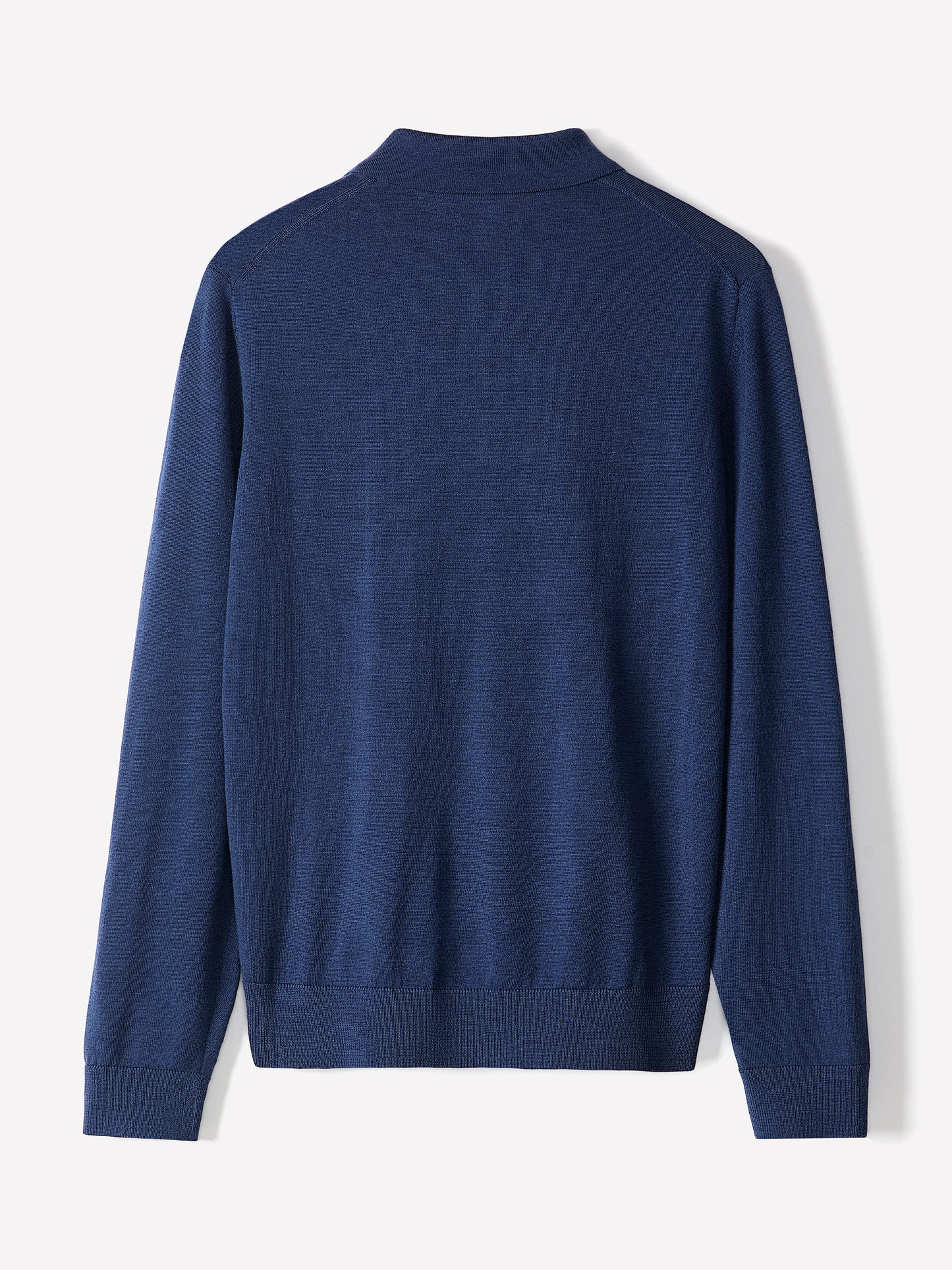 Merino Wool Knit Polo Sweater Long Sleeve