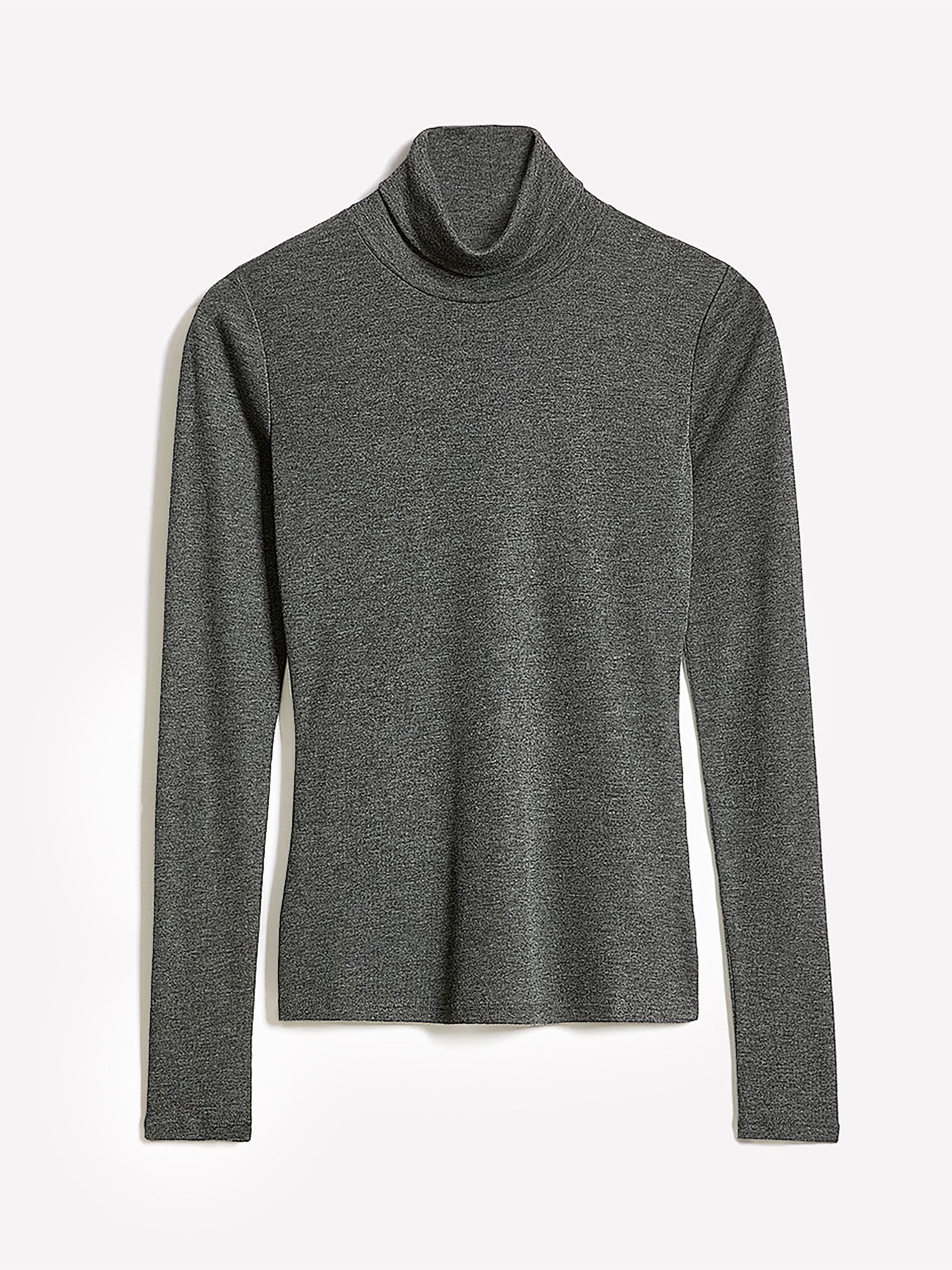 Wool-Blend High-Neck Long-Sleeve Top