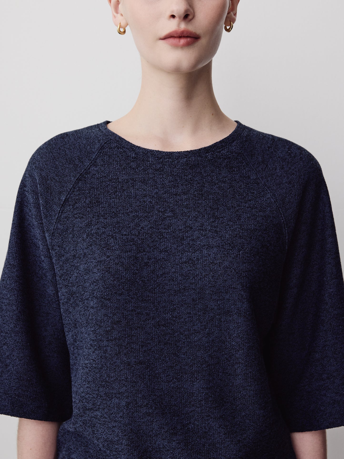 Long-Raglan-Sleeve Crew-Neck Top