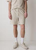 Knit Short with Stripe Pattern, Cotton Blend