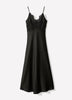Woven Satin Lace Cami Dress