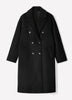 Relaxed-Fit Wool-Blend Double-Breasted Coat