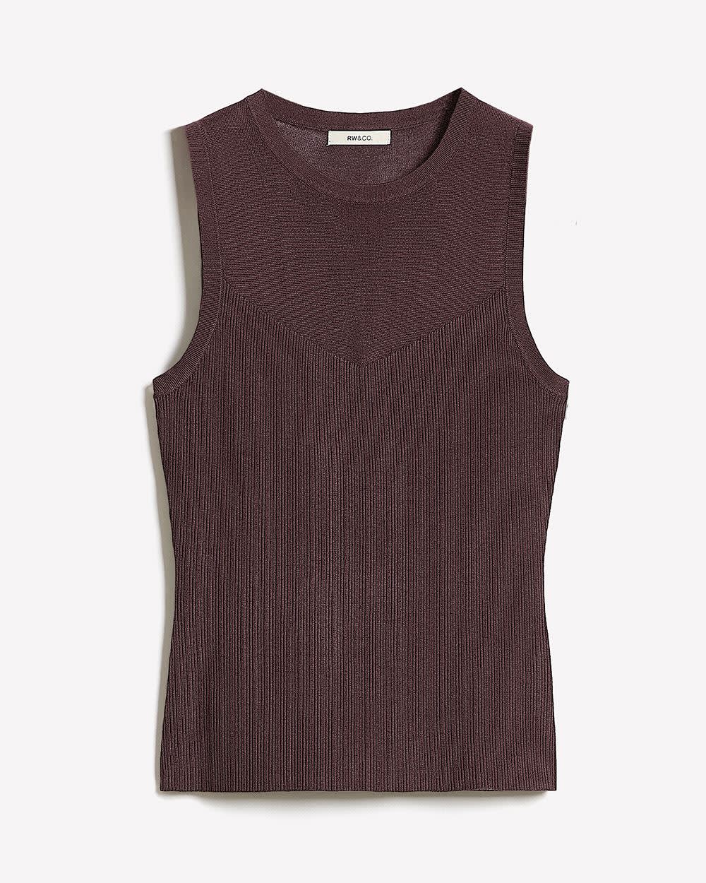 Crew-Neck Ribbed Cami