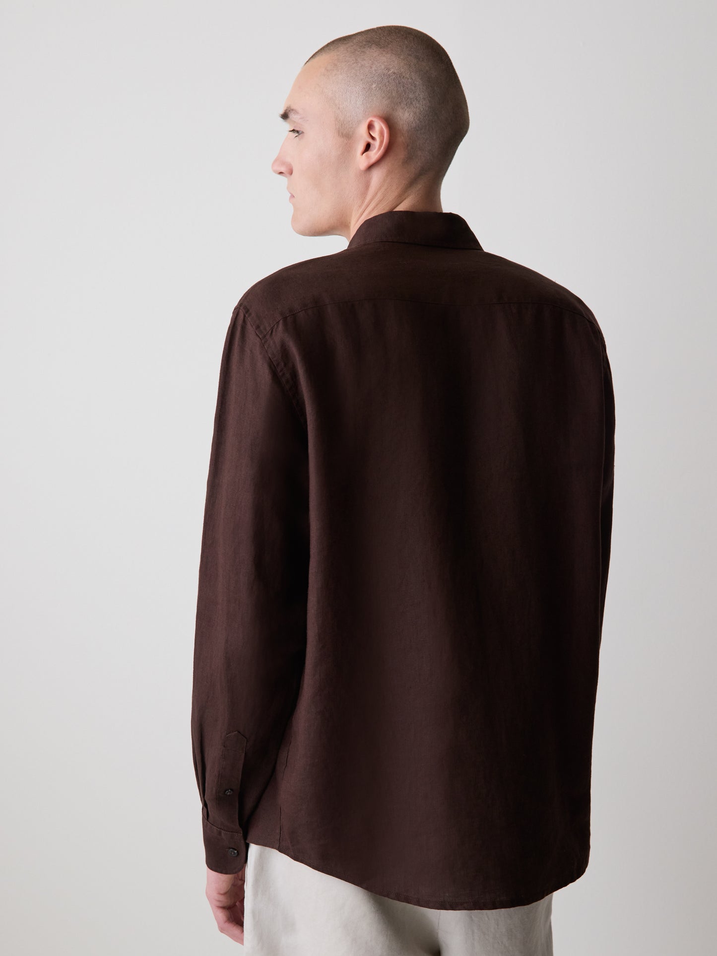 Long-Sleeve Linen Shirt