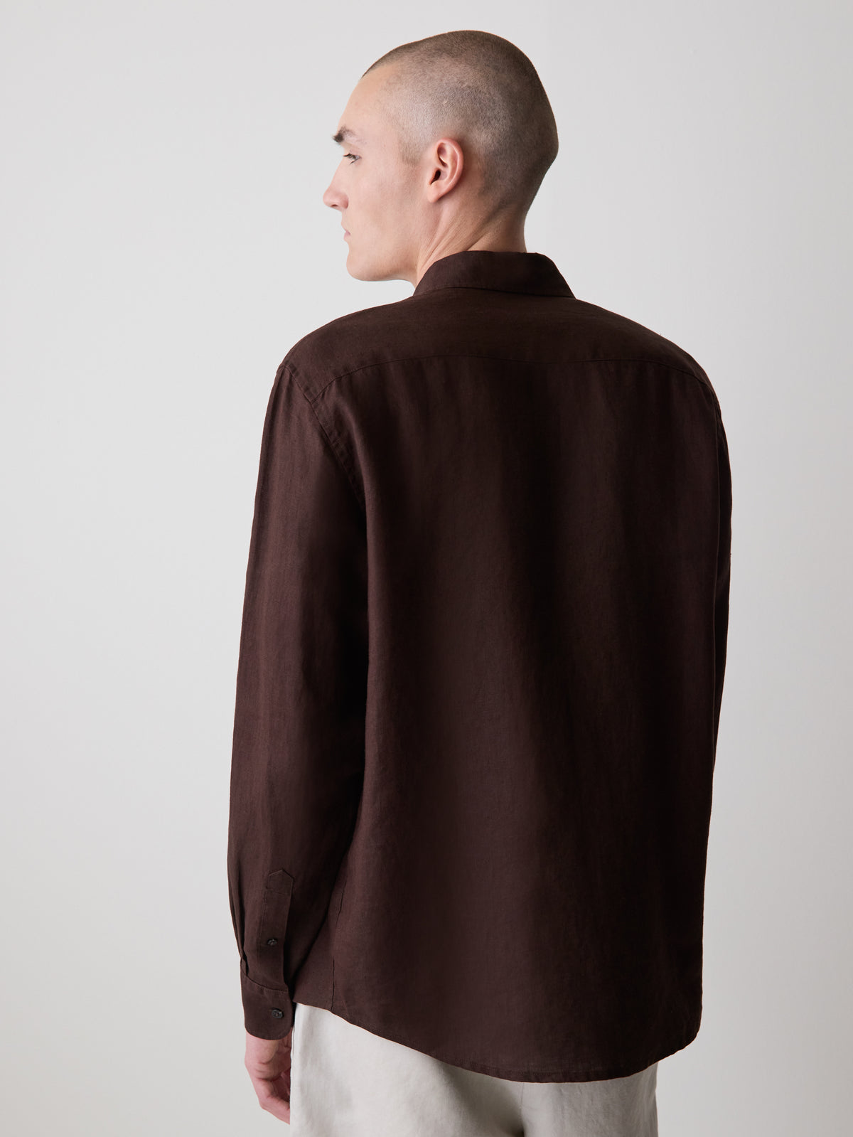 Long-Sleeve Linen Shirt