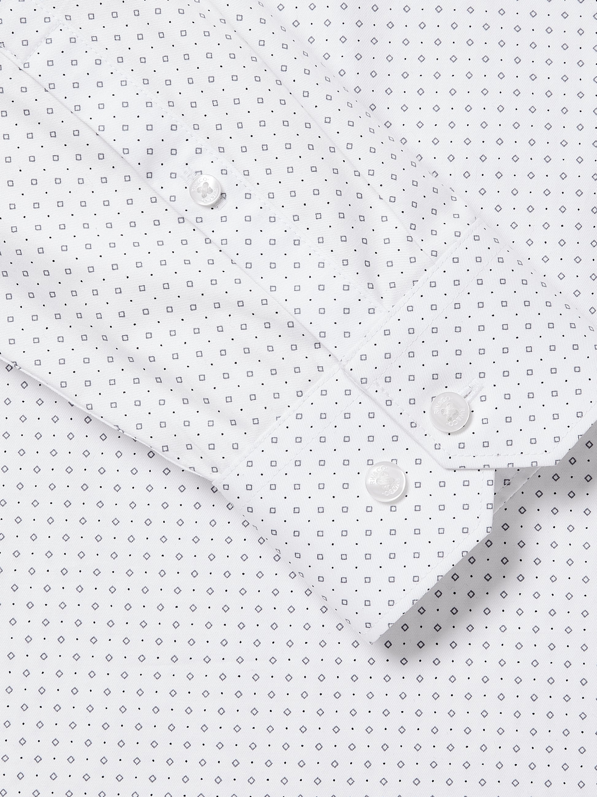 Slim Fit Cotton Blend Shirt with Tailored Collar
