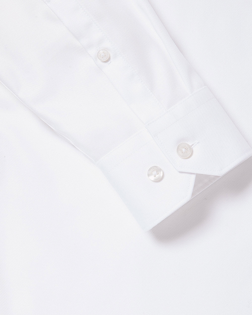 Slim Fit White Twill Dress Shirt