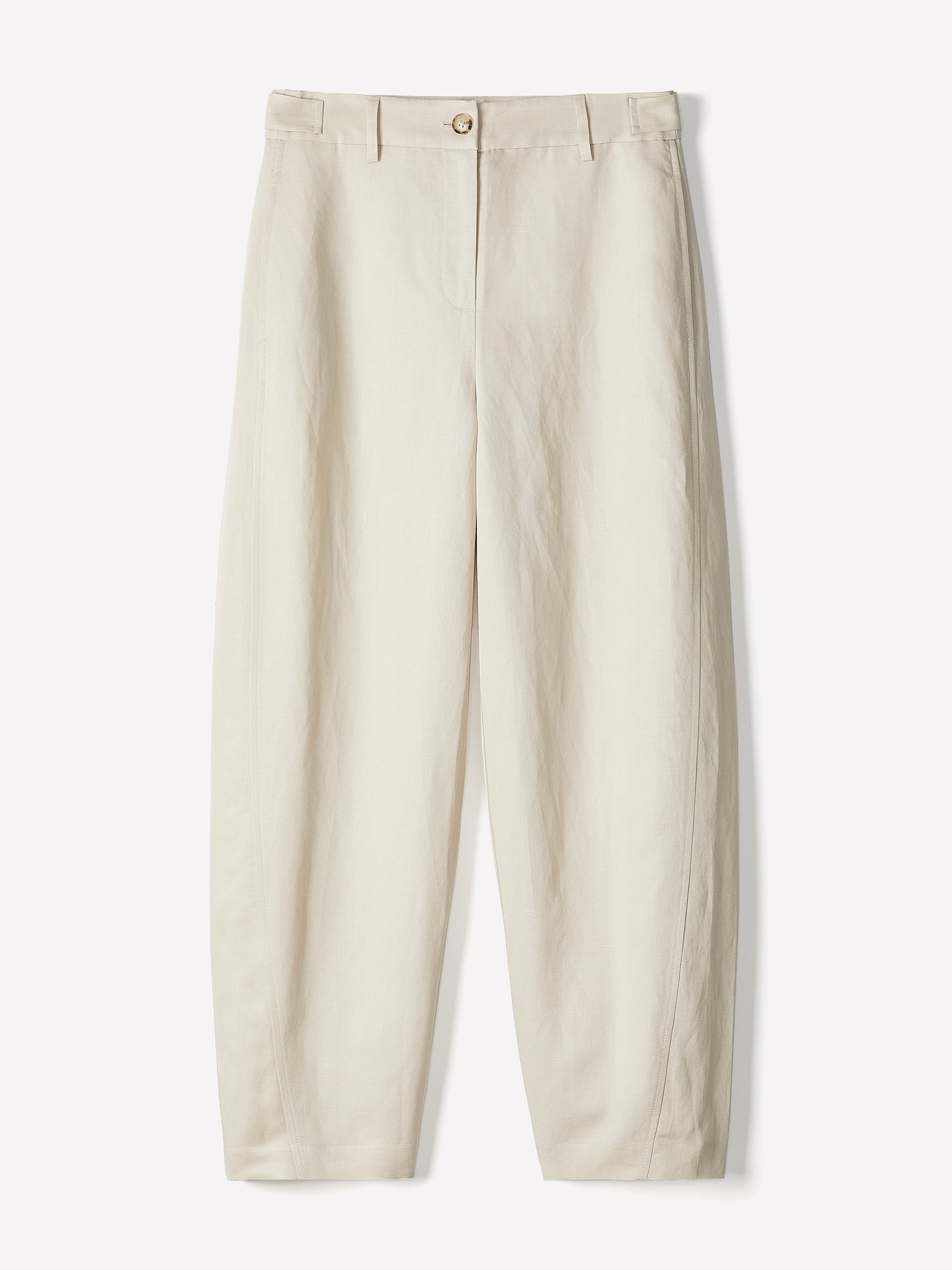 Twill High-Rise Barrel Pant