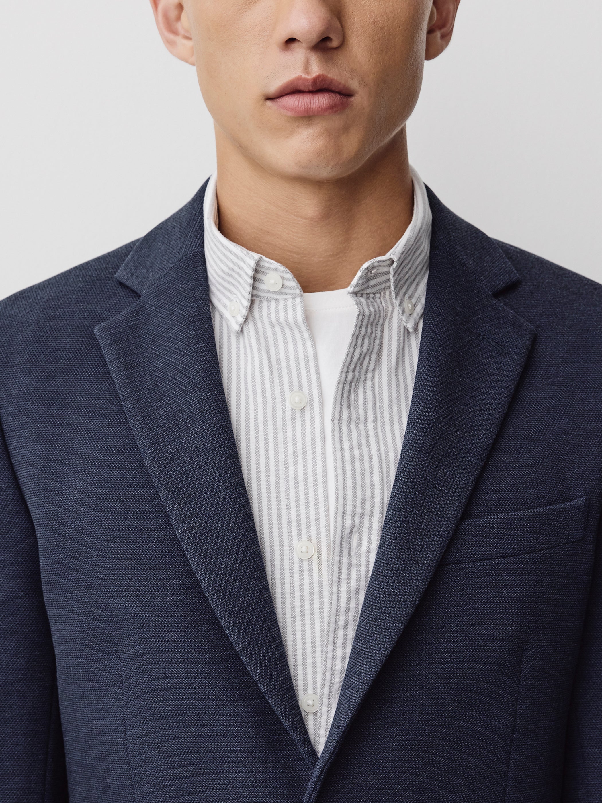 Slim Fit Knit Blazer