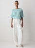 Short-Sleeve Crew-Neck Boxy Sweater