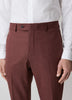 Slim-Fit Deep Berry Suit Pant