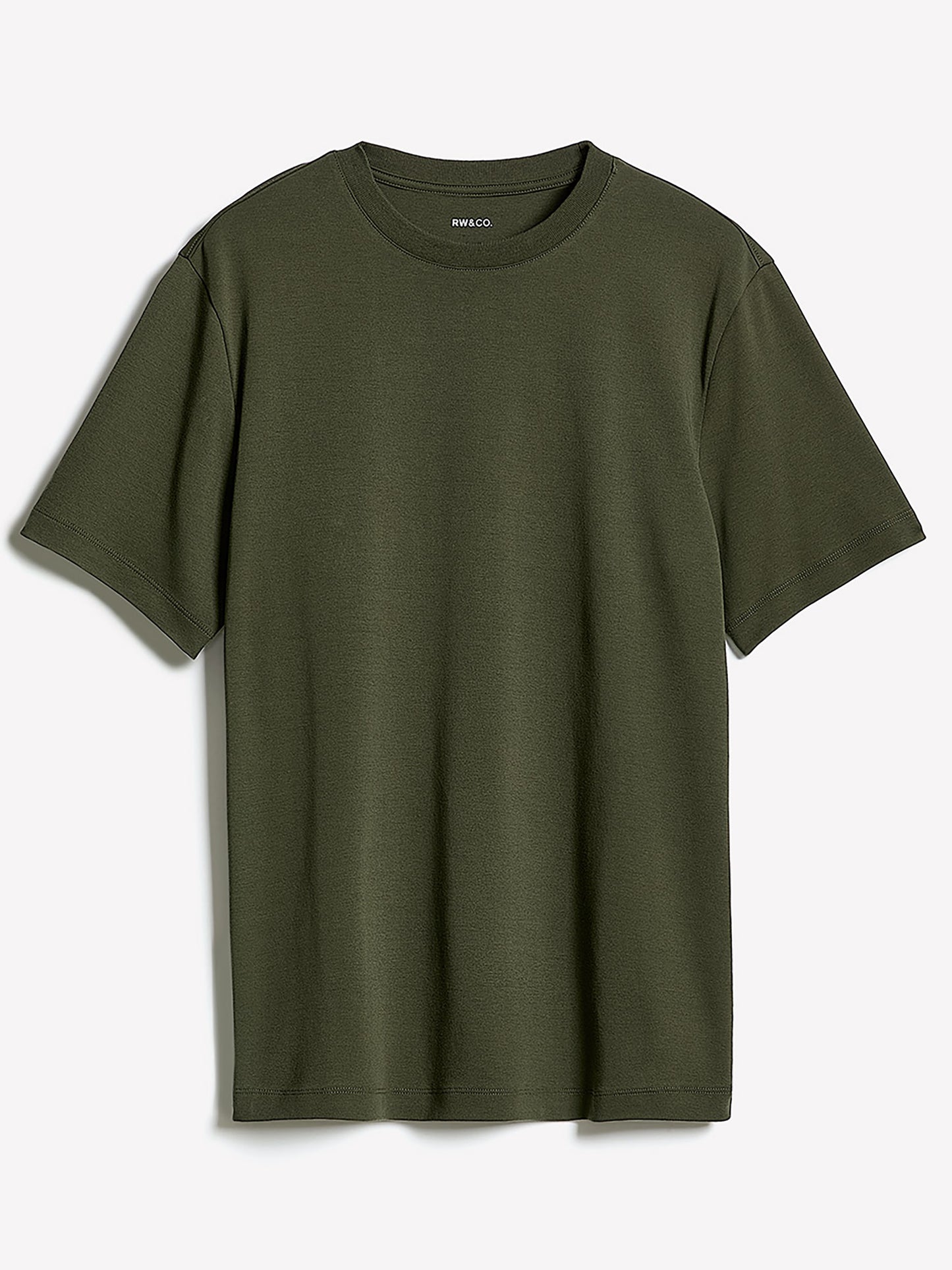 Solid Interlock Cotton Crew-Neck Tee