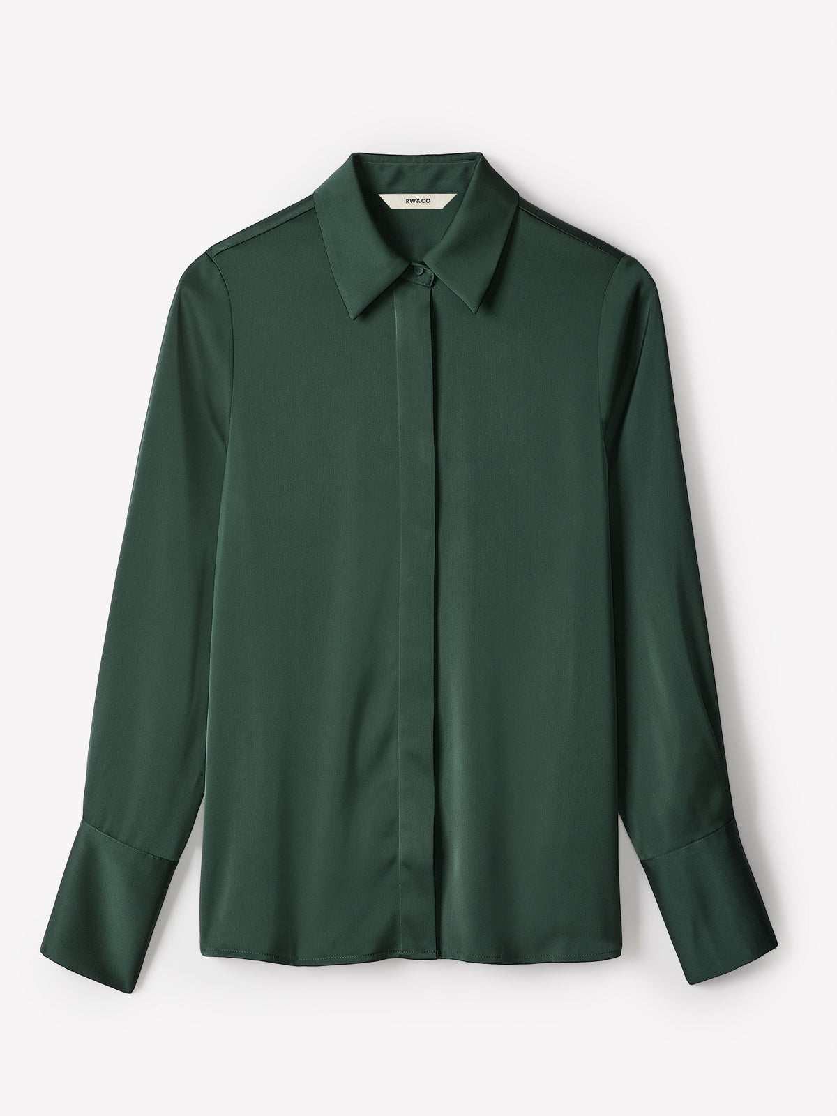 Long-Sleeve Satin Shirt