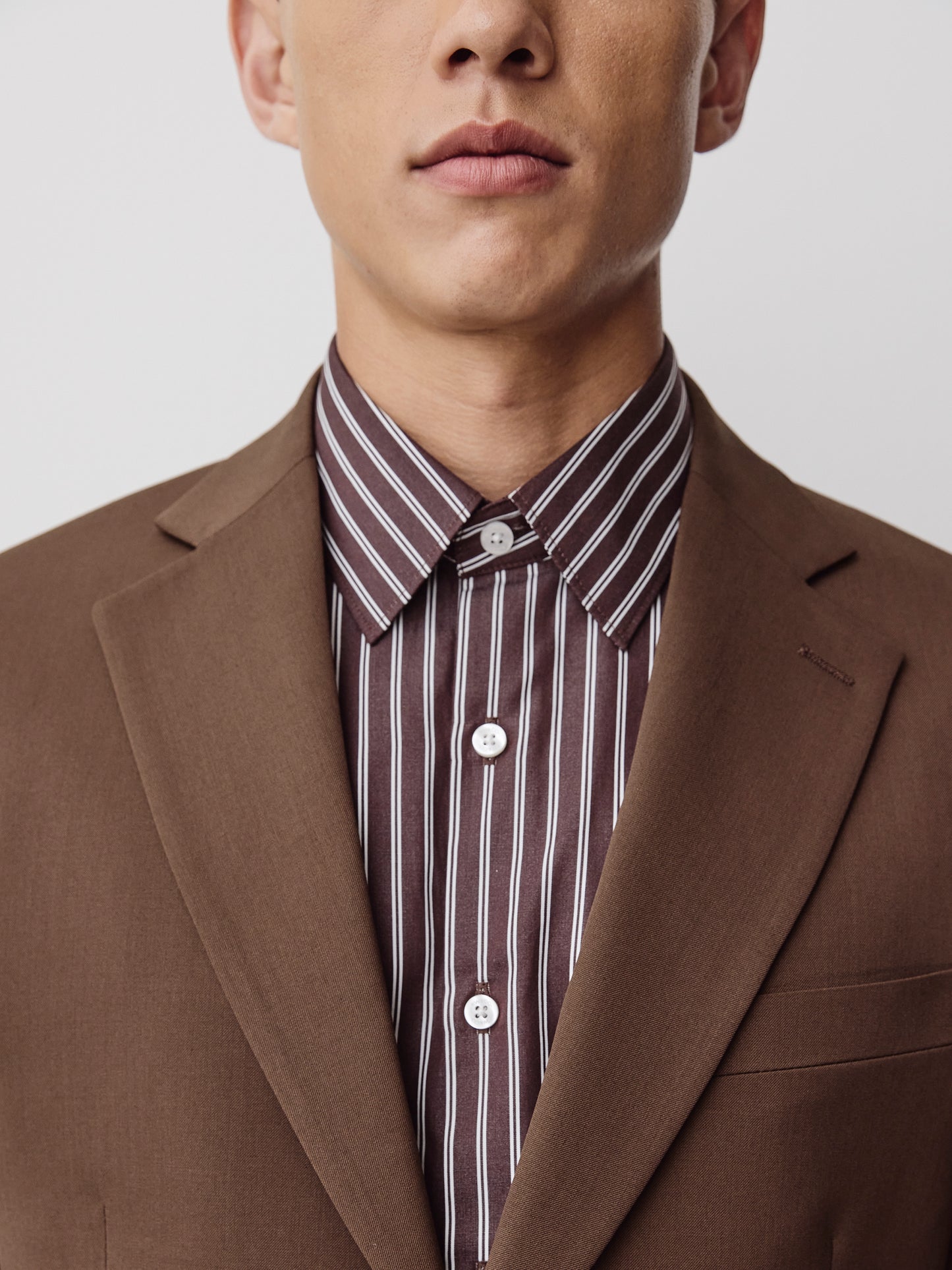 Wool Blend Tailored Men's Blazer Rust