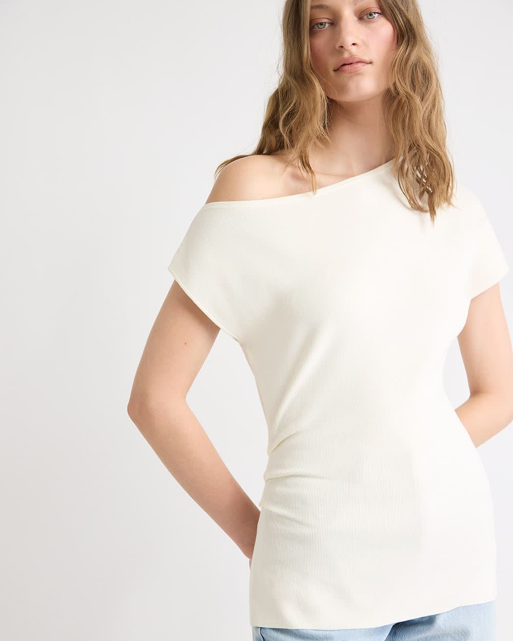 Long Asymmetrical Draped Sweater