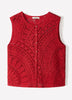 Buttoned-Down Crochet Tank Top
