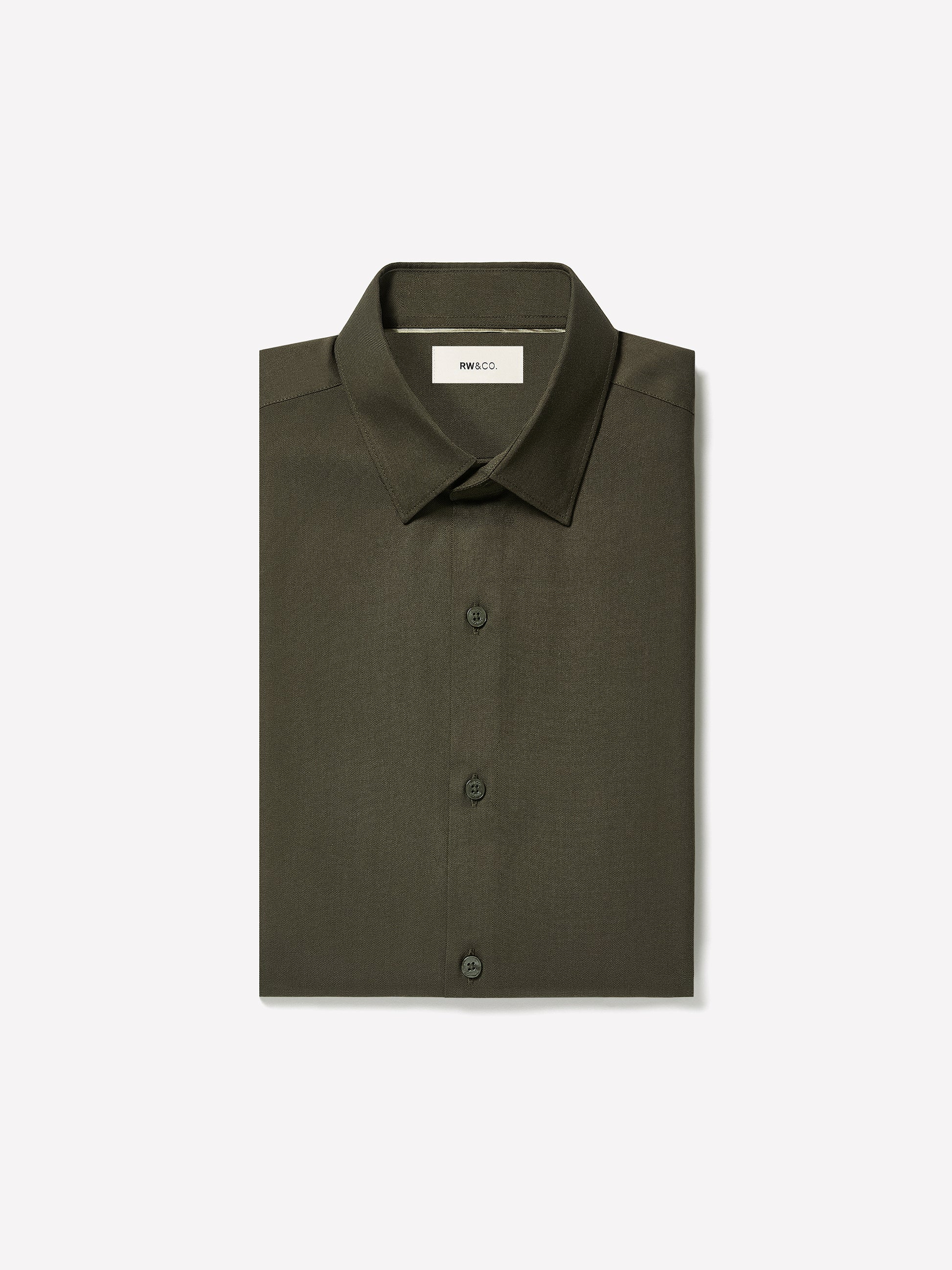 Two-Tone Slim-Fit Knit-Like Dress Shirt