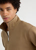 Long-Sleeve Quarter-Zip Mock-Neck Sweater