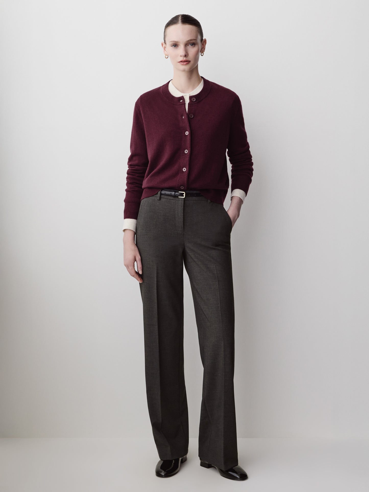 Mid-Rise Wide-Leg Heavy Twill Pant
