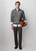 Long-Sleeve Half-Zip Mock-Neck Sweater