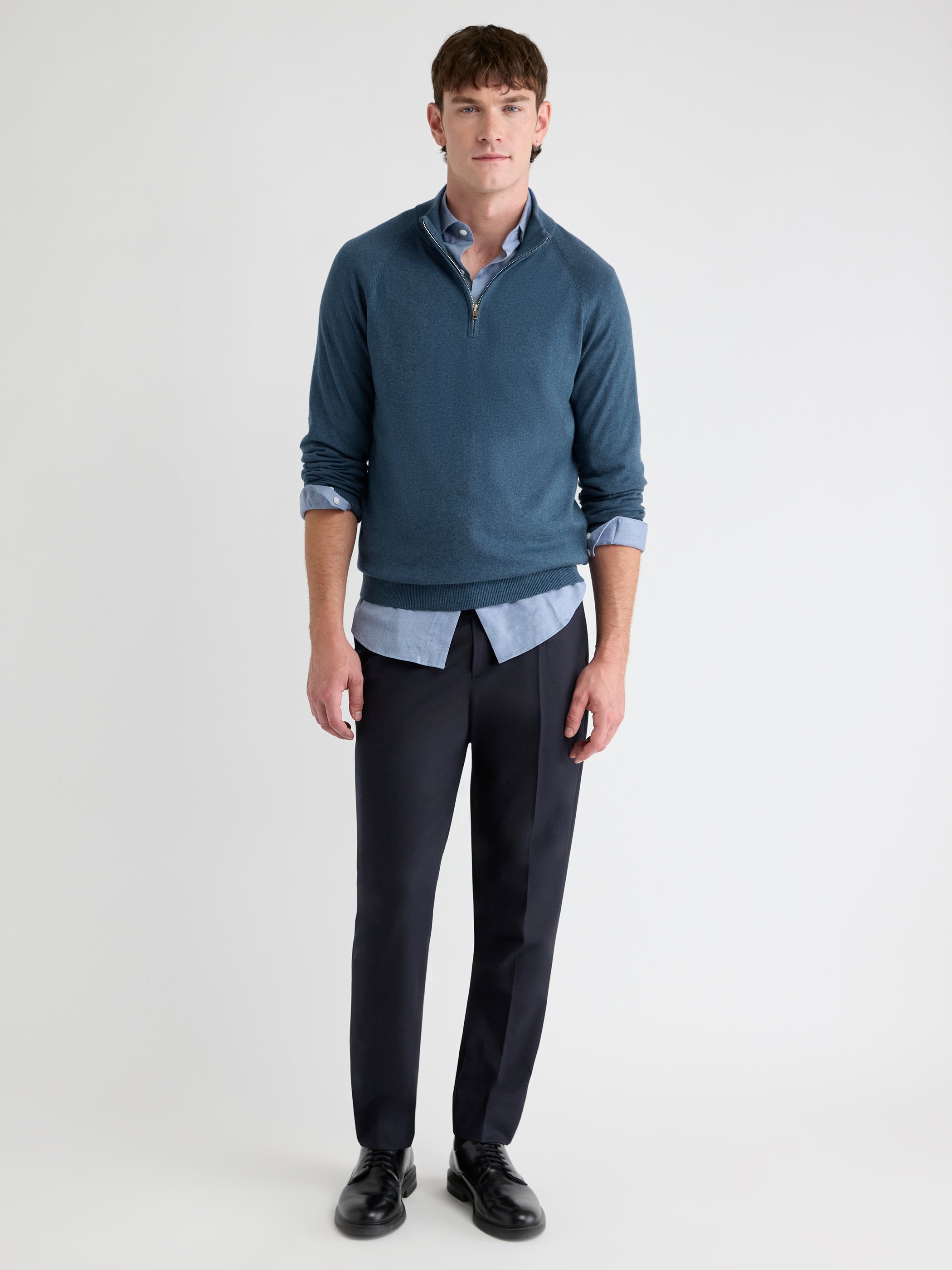 Long-Sleeve Half-Zip Mock-Neck Sweater | RW&CO.