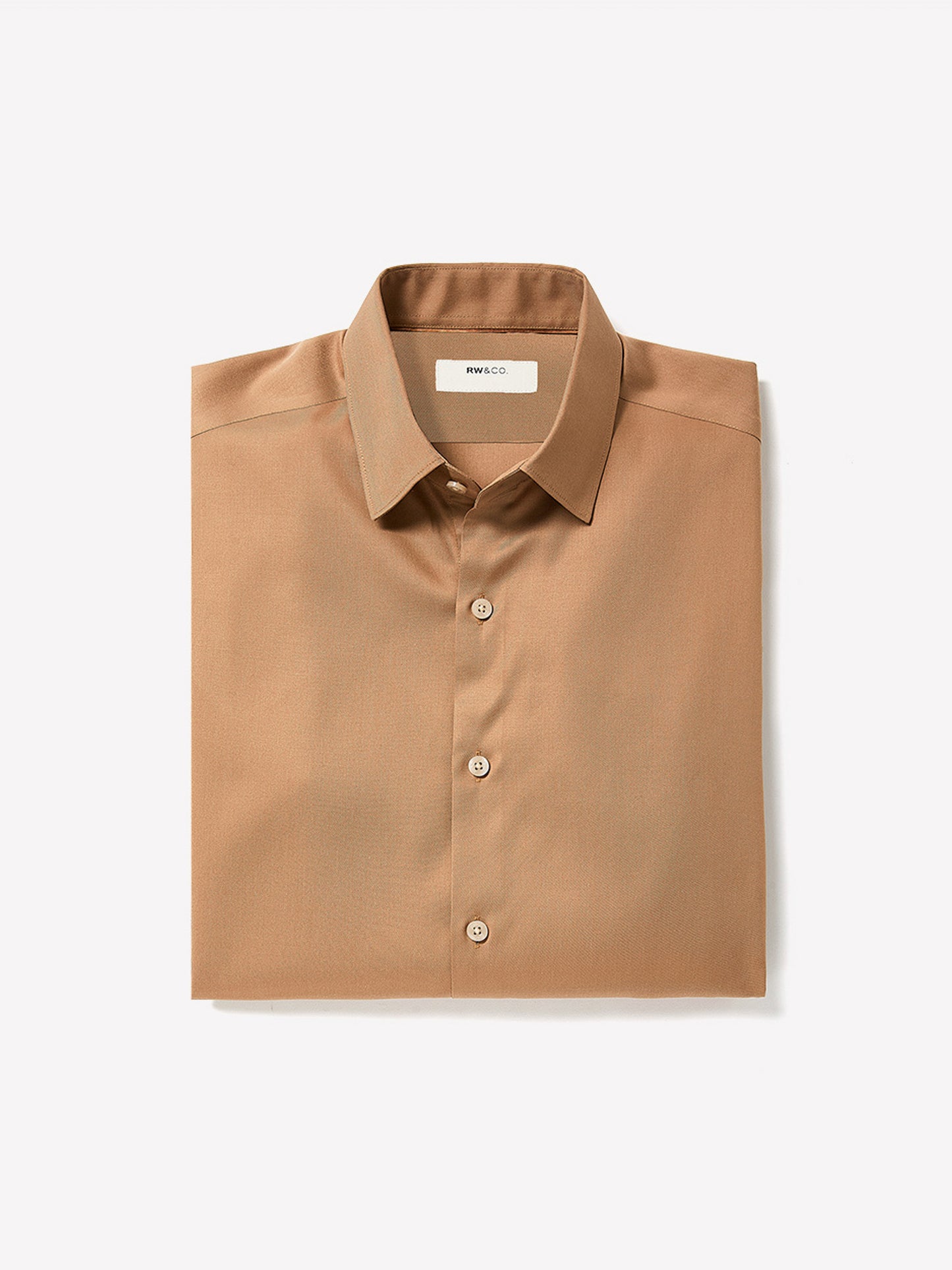 Slim Fit Solid Twill Dress Shirt