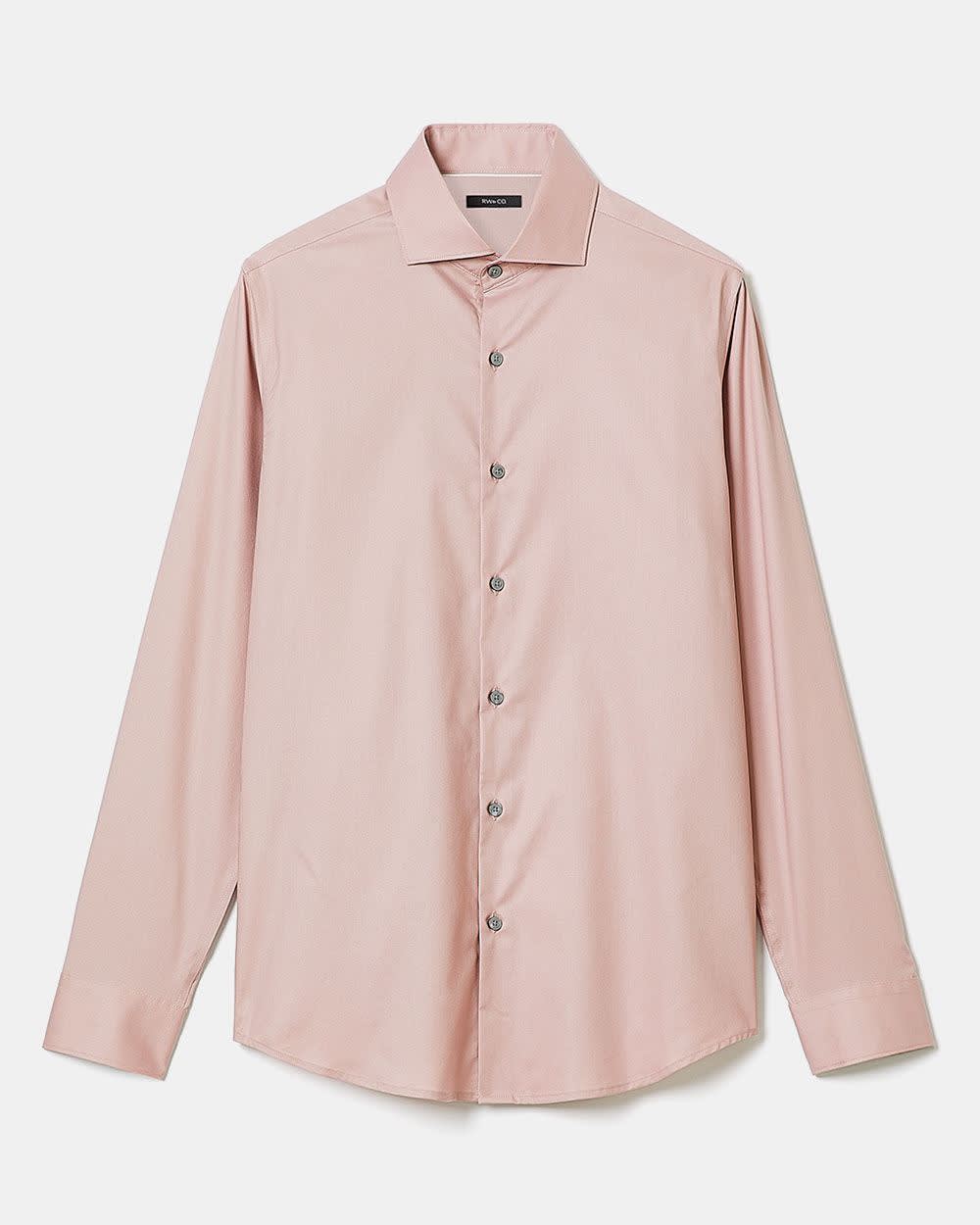 Slim-Fit Solid Sateen Dress Shirt | RW&CO. Slim-Fit Solid Sateen Dress Shirt | RW&CO.
