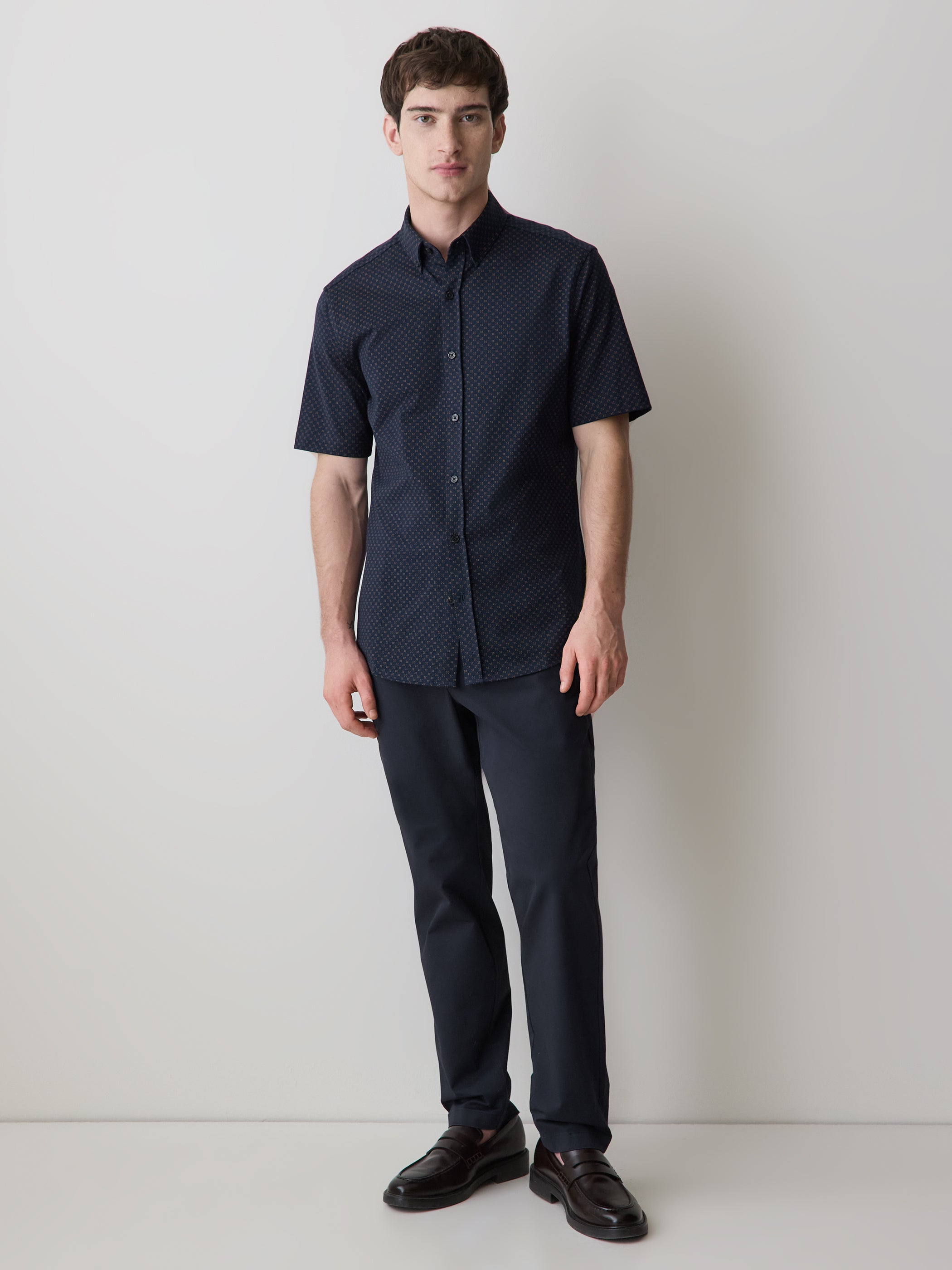 Slim-Fit Short-Sleeve Jersey Shirt