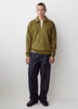 Long-Sleeve Half-Zip Polo Sweater