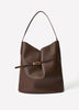 Belted Faux Leather Tote Bag