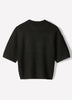Knit Sweater Striped Hairy Short Sleeve